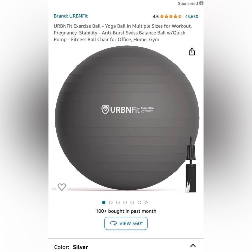 New in box Amazon Basics 25 inch exercise ball paid $30 bucks